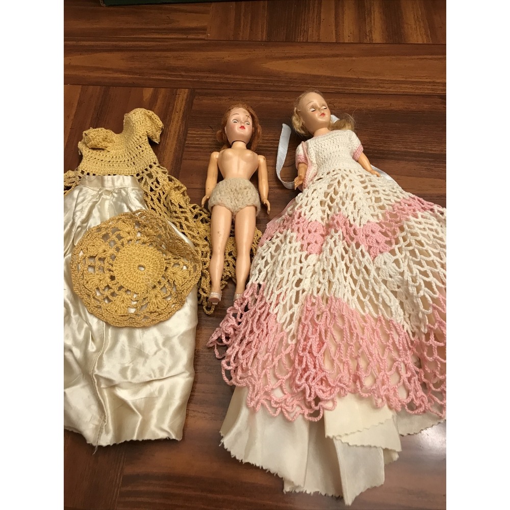 vintage antique Bed‎ Dolls moving eyes with dress